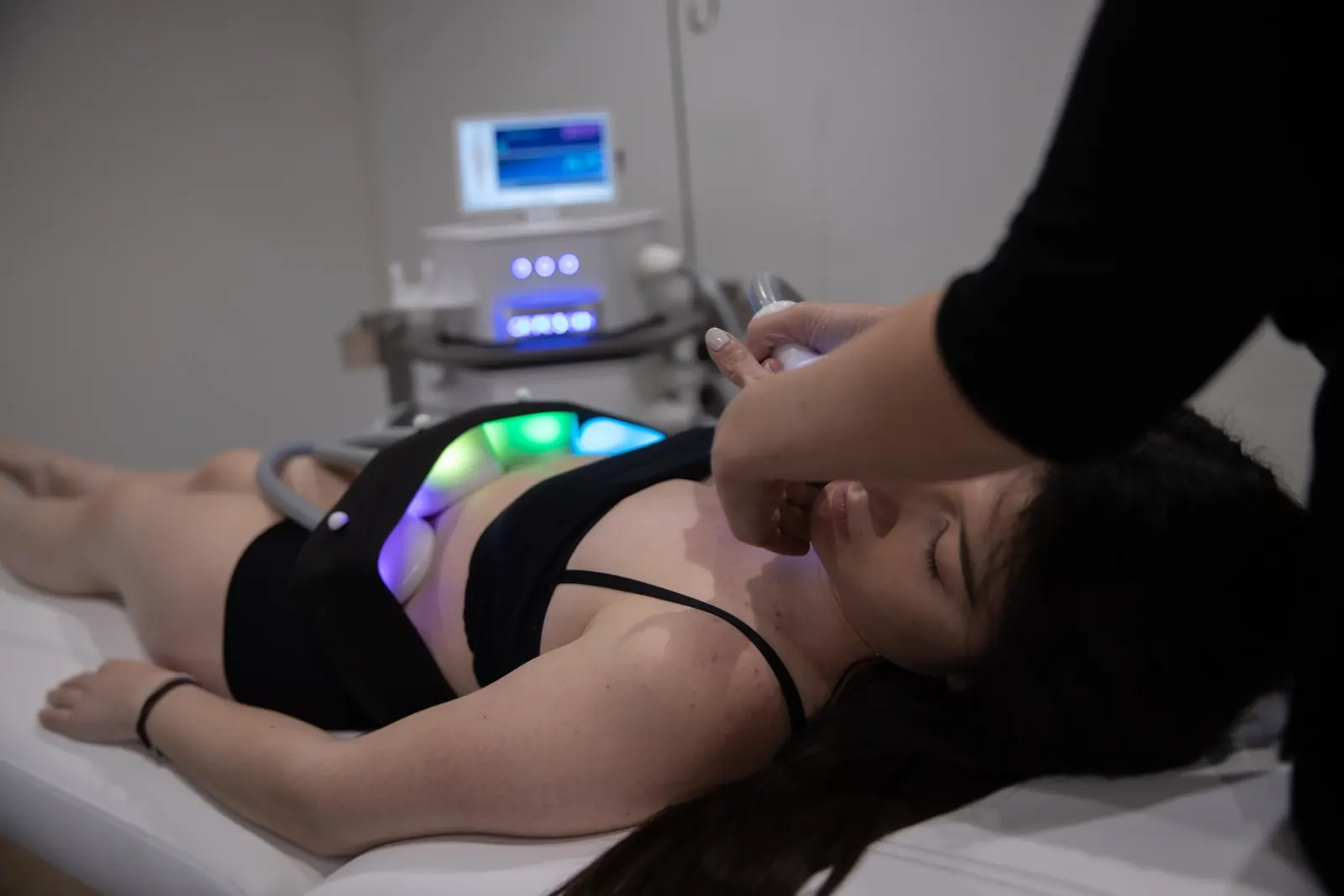 Cryoskin® facial session in progress with the Revolution wand