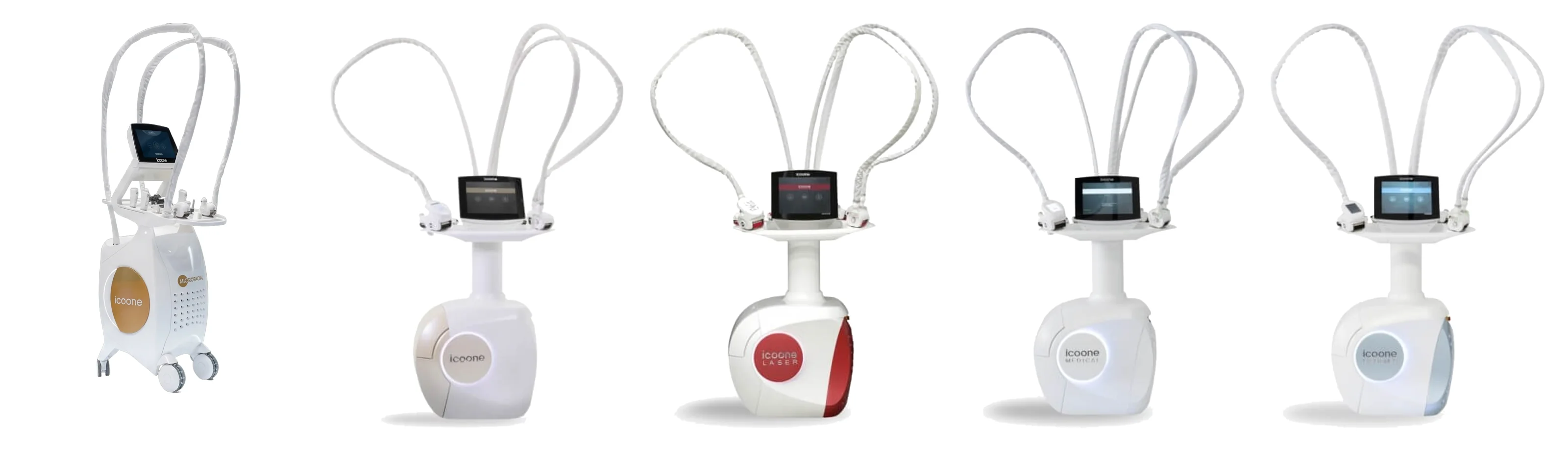 The full icoone® range by i-Tech Industries — Beauty, Laser Beauty, Medical, Laser-Med and Microfacial
